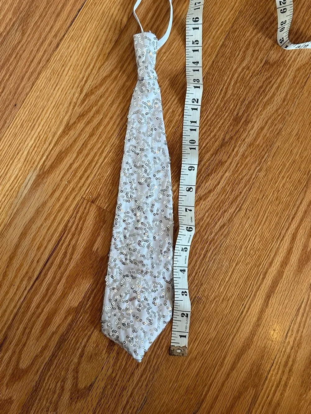 Silver Sequin Necktie